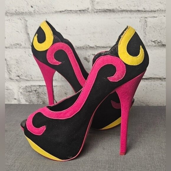 SHIEKH Pleasantly Perfect Velvet High Heel Stilettos - Picture 5 of 7